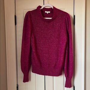 Z Supply Fuchsia Cowl Neck Sweater